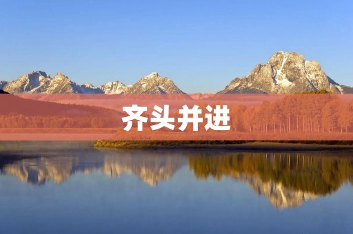 齐头并进:助力中国实现高质量发展