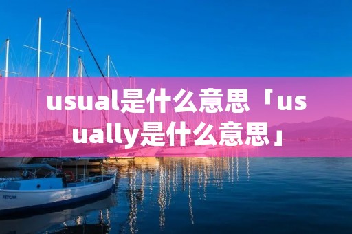 usual是什么意思「usually是什么意思」