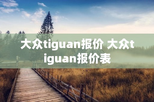 大众tiguan报价 大众tiguan报价表