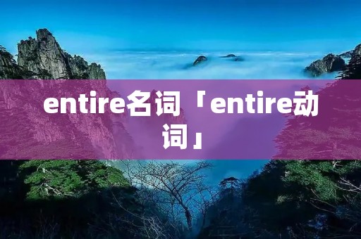 entire名词「entire动词」 entire名词「entire动词」