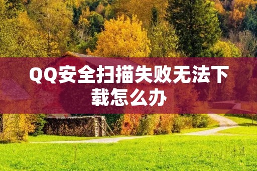 QQ安全扫描失败无法下载怎么办