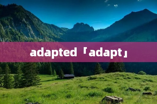 adapted「adapt」 adapted「adapt」
