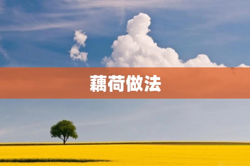 藕荷做法:清爽美味的家常佳肴 藕荷做法:清爽美味的家常佳肴