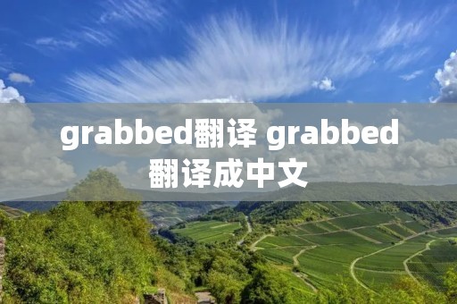 grabbed翻译 grabbed翻译成中文 grabbed翻译 grabbed翻译成中文