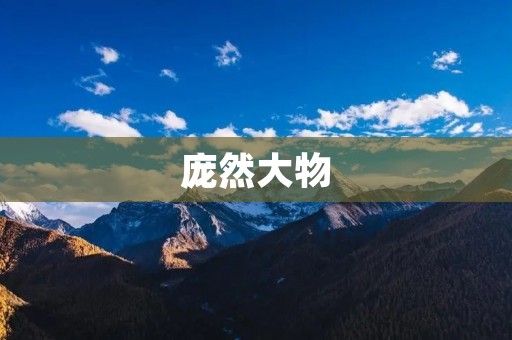 庞然大物:超越尺度的壮丽存在