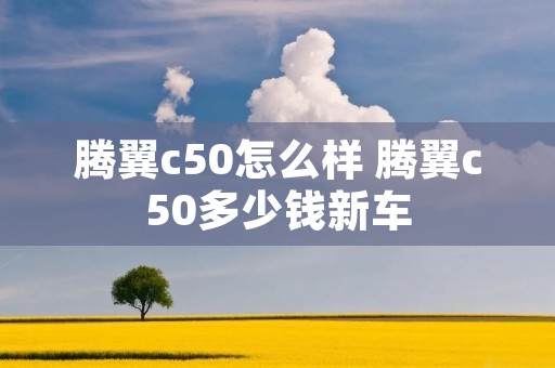 腾翼c50怎么样 腾翼c50多少钱新车