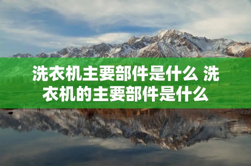 洗衣机主要部件是什么 洗衣机的主要部件是什么 洗衣机主要部件是什么 洗衣机的主要部件是什么