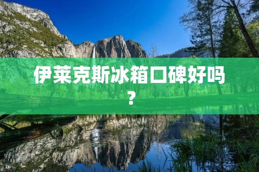 伊莱克斯冰箱口碑好吗？