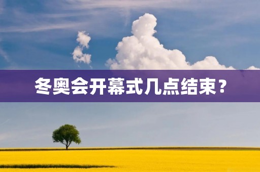 冬奥会开幕式几点结束？
