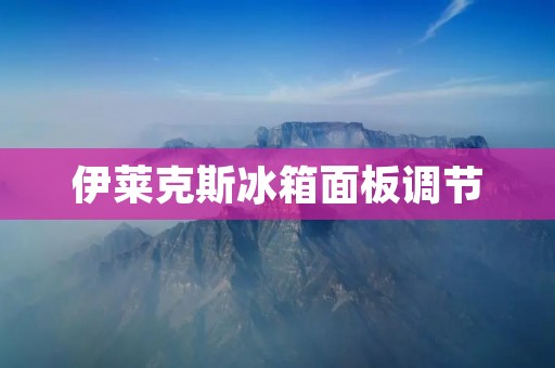 伊莱克斯冰箱面板调节：解读功能丰富的操作面板