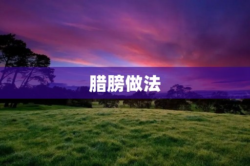 腊膀做法：传统美味的制作工艺介绍