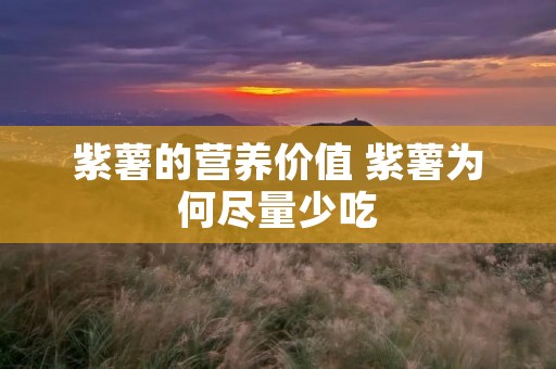 紫薯的营养价值 紫薯为何尽量少吃