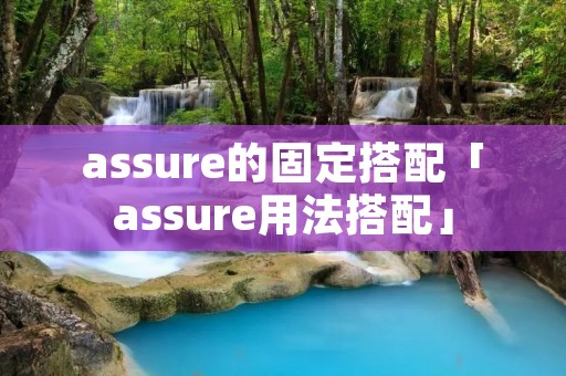 assure的固定搭配「assure用法搭配」