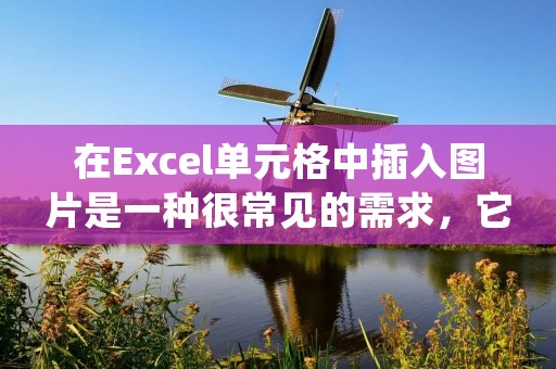 在Excel单元格中插入图片是一种很常见的需求,它可以使数据更直观、生动。下面将详细介绍如何在Excel单元格中插入图片。
