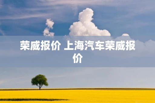 荣威报价 上海汽车荣威报价