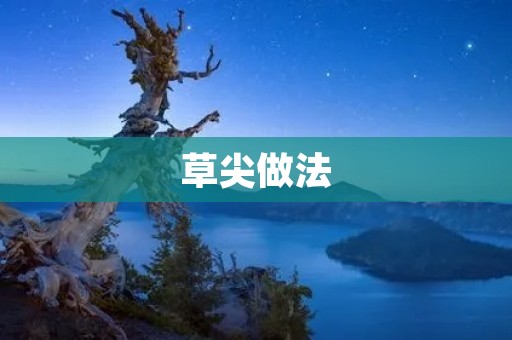 草尖做法：探索草尖的制作与应用