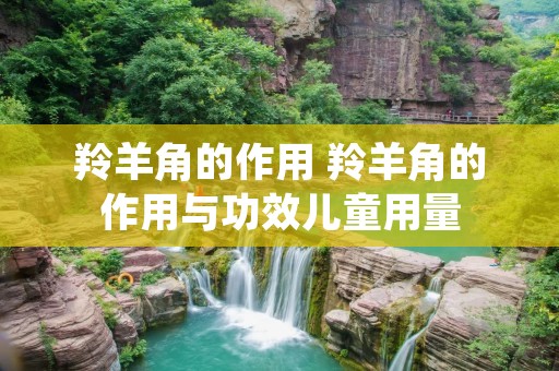 羚羊角的作用 羚羊角的作用与功效儿童用量 羚羊角的作用 羚羊角的作用与功效儿童用量