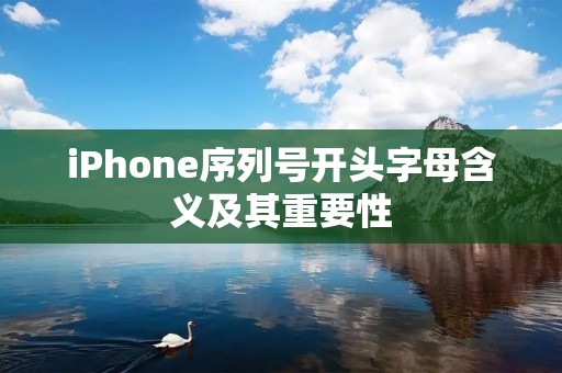 iPhone序列号开头字母含义及其重要性