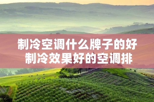 制冷空调什么牌子的好 制冷效果好的空调排名