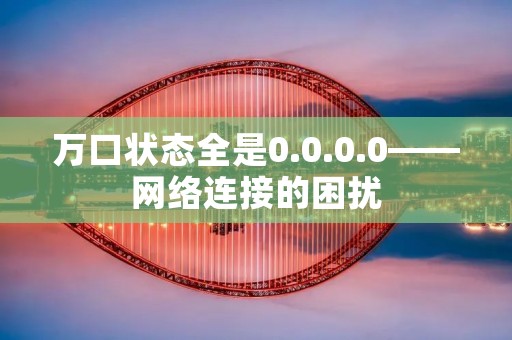 万口状态全是0.0.0.0——网络连接的困扰