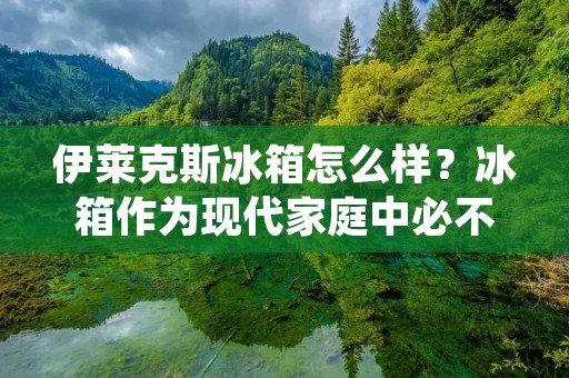 伊莱克斯冰箱怎么样？冰箱作为现代家庭中必不可少的电器之一，对于人们的生活起着重要的作用。在市场上，伊莱克斯冰箱以其出色的品质和先进的技术备受消费者的喜爱。下面将详细介绍伊莱克斯冰箱的特点和优势。