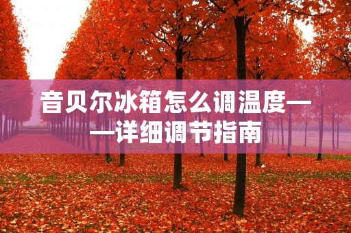 音贝尔冰箱怎么调温度——详细调节指南
