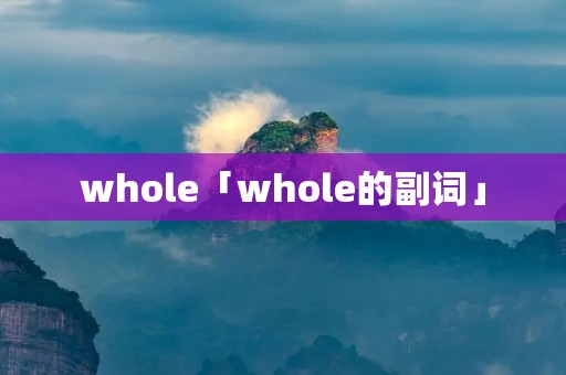 whole「whole的副词」
