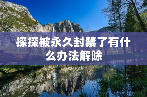 探探被永久封禁了有什么办法解除