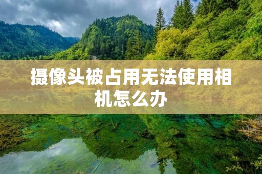 摄像头被占用无法使用相机怎么办