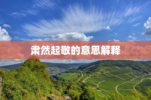 肃然起敬的意思解释:用尊敬和敬畏的心情对待某人或某事物。