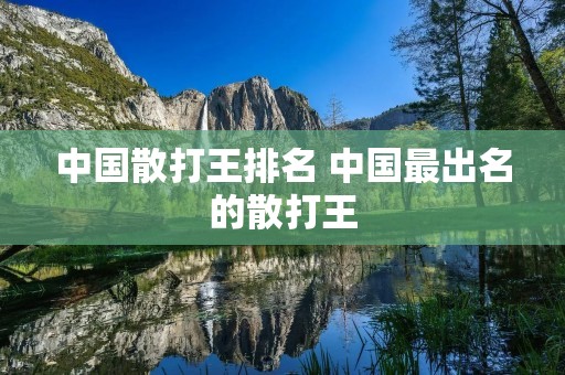 中国散打王排名 中国最出名的散打王