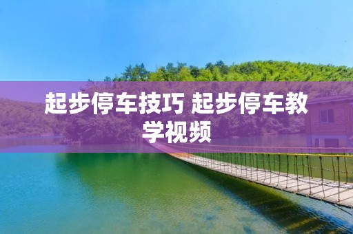 起步停车技巧 起步停车教学视频