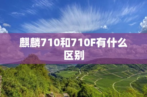 麒麟710和710F有什么区别