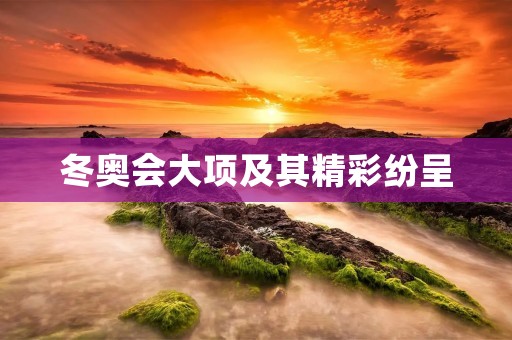 冬奥会大项及其精彩纷呈 冬奥会大项及其精彩纷呈