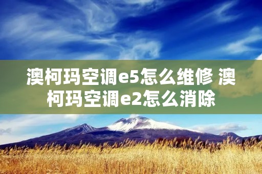 澳柯玛空调e5怎么维修 澳柯玛空调e2怎么消除