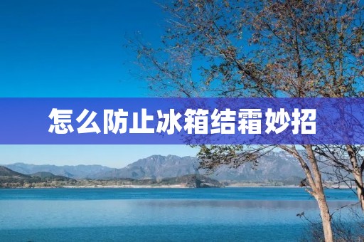 怎么防止冰箱结霜妙招