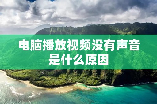 电脑播放视频没有声音是什么原因