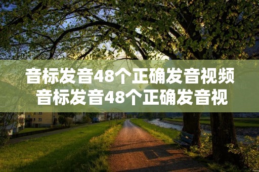 音标发音48个正确发音视频 音标发音48个正确发音视频讲解