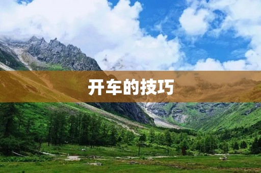开车的技巧:如何成为一名熟练的驾驶员 开车的技巧:如何成为一名熟练的驾驶员