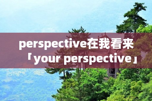 perspective在我看来「your perspective」 perspective在我看来「your perspective」