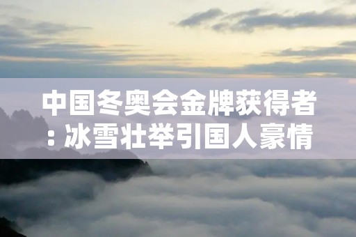 中国冬奥会金牌获得者: 冰雪壮举引国人豪情