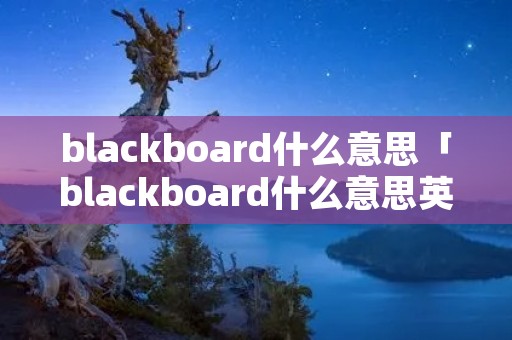 blackboard什么意思「blackboard什么意思英语怎么读」