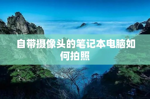 自带摄像头的笔记本电脑如何拍照