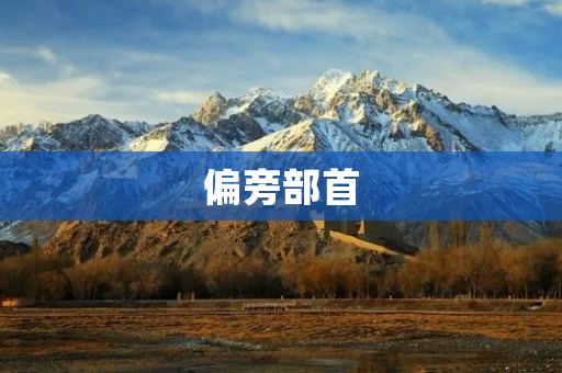 偏旁部首:中文汉字的组成要素