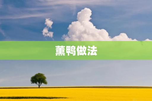 薰鸭做法：传统美味的烹饪艺术