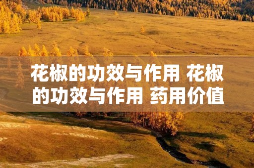 花椒的功效与作用 花椒的功效与作用 药用价值