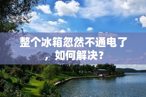 整个冰箱忽然不通电了，如何解决？
