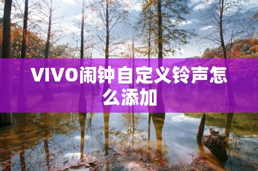 VIVO闹钟自定义铃声怎么添加:个性化闹钟声音的简单步骤