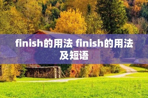 finish的用法 finish的用法及短语