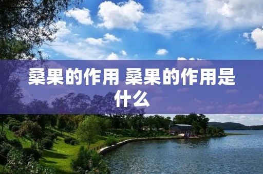 桑果的作用 桑果的作用是什么